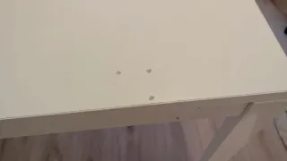 Mesa de comedor blanca de madera