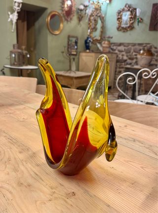 Centro de mesa cristal Murano años 70