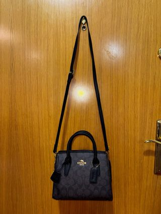 Bolso Coach Negro/Marrón con 2 Correas