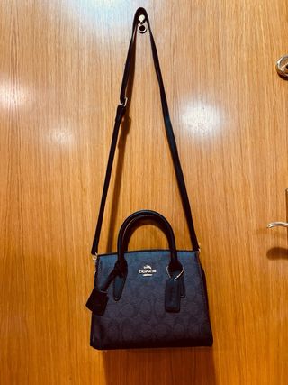 Bolso Coach Negro/Marrón con 2 Correas