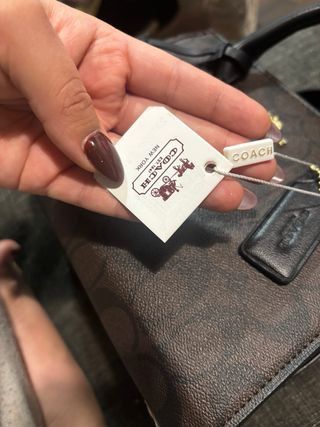 Bolso Coach Negro/Marrón con 2 Correas