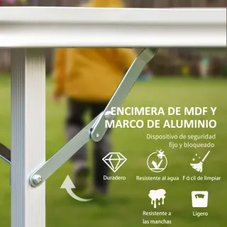 Mesa Camping Plegable 115x85x75 cm