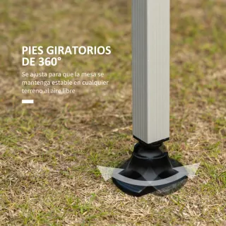 Mesa Camping Plegable 115x85x75 cm