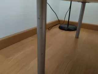 Mesa auxiliar madera y metal