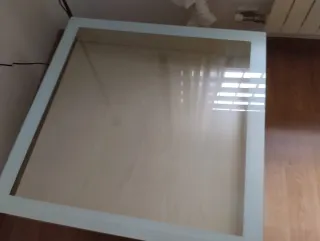 Mesa auxiliar madera y metal