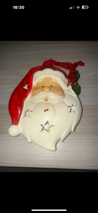 Decorazione Babbo Natale in ceramica