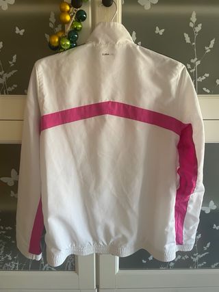 Chaqueta Adidas Blanca y Rosa Talla M