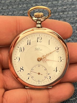 Reloj de bolsillo plata funcionando muy bien