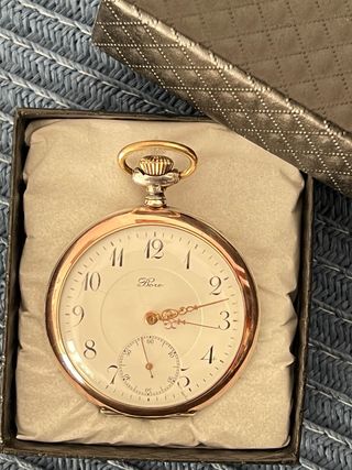 Reloj de bolsillo plata funcionando muy bien