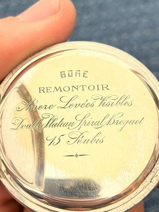 Reloj de bolsillo plata funcionando muy bien