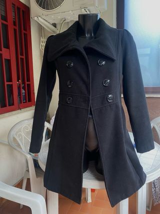 Cappotto donna nero 50% Lana