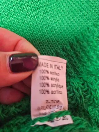 Chaquetón de punto verde talla única