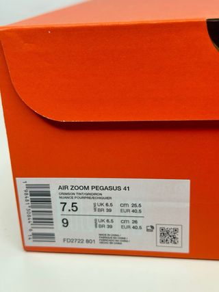 Nike Air Zoom Pegasus 41 Talla 40.5 Rosa Naranja