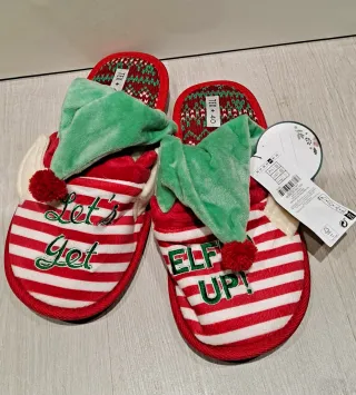 Pantuflas de elfo navidad