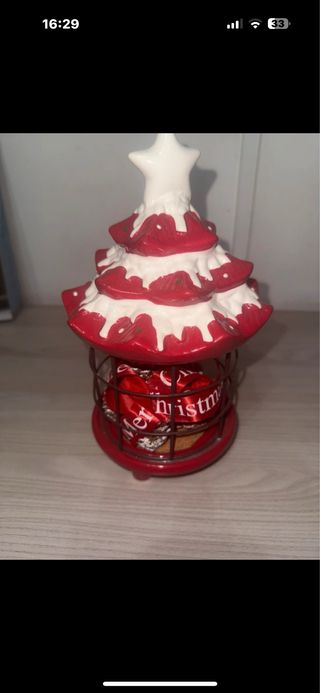 Articolo Natale Albero Rosso Bianco