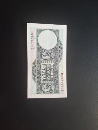 BILLETE DE 5 PESETAS DE 1948