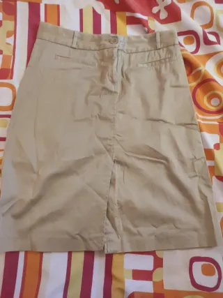 Falda Zara Beige Talla M