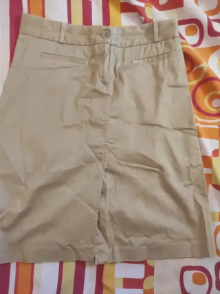 Falda Zara Beige Talla M