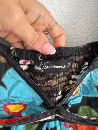 Vestido estampado floral Stradivarius Talla M