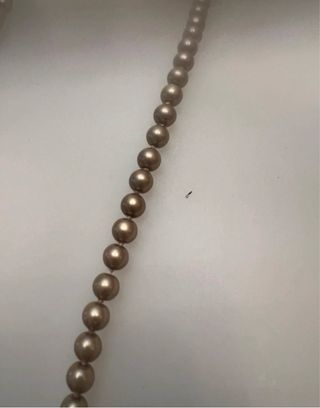 Collana lunga perle kaki