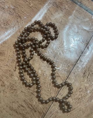 Collana lunga perle kaki