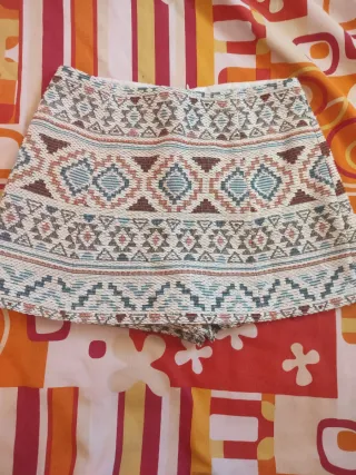 Falda pantalón étnica multicolor