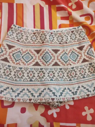 Falda pantalón étnica multicolor