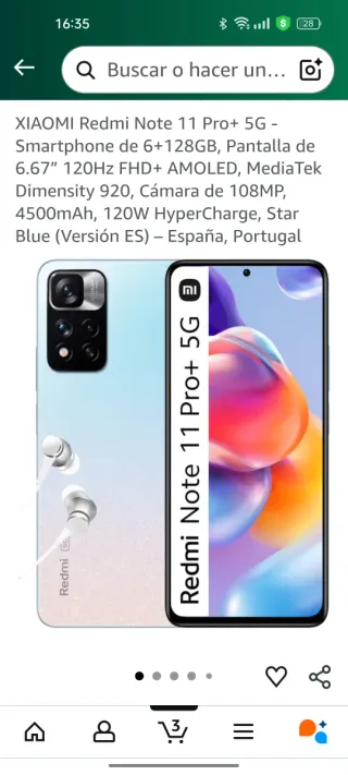 Xiaomi Redmi Note 11 Pro+ 5G 128GB Blu