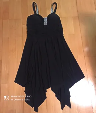 Vestido fiesta negro elástico