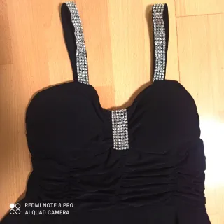 Vestido fiesta negro elástico