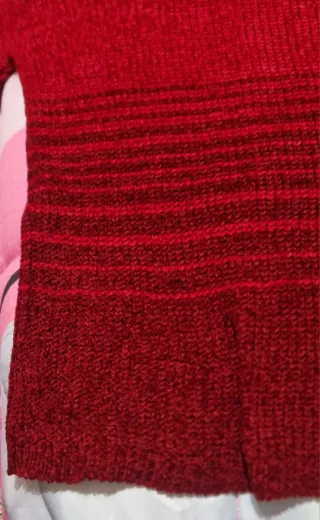 Maglione donna rosso a righe