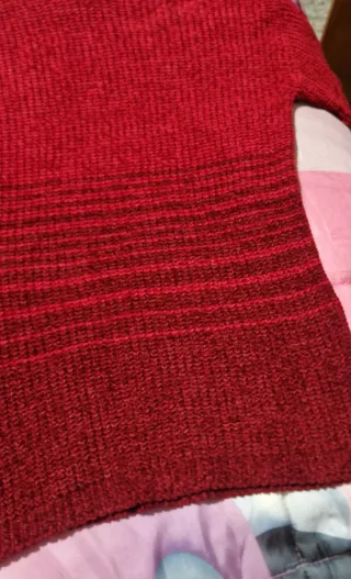 Maglione donna rosso a righe