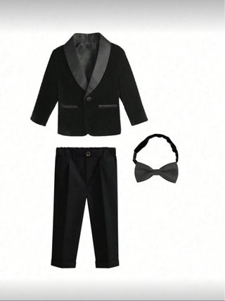 Traje Esmoquin Infantil Negro Talla 5Y