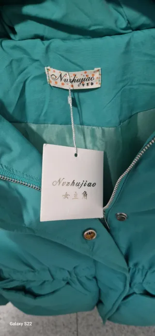 Chaqueta Nvzhujiao color verde azulado
