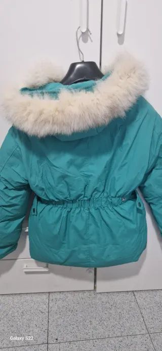 Chaqueta Nvzhujiao color verde azulado