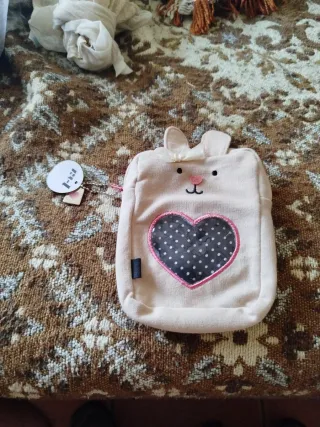 Monedero cremallera corazón conejo
