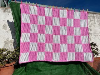 Manta patchwork rosita ES UNA PRECIOSIDAD