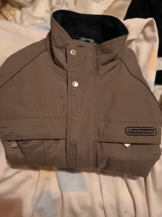 Chaqueta Five Seasons marrón y blanco