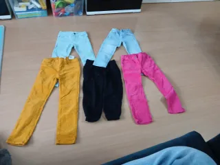 Lote 5 pantalones niña 5 años
