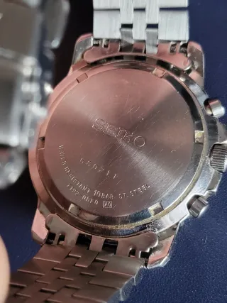 Reloj Seiko Cronógrafo 7T92-0BF0 Plata Negro.