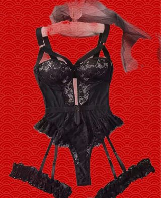 Conjunto Lenceria Sexy Negro