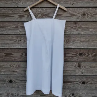 Camisón de algodón  vintage bordado  y encaje
