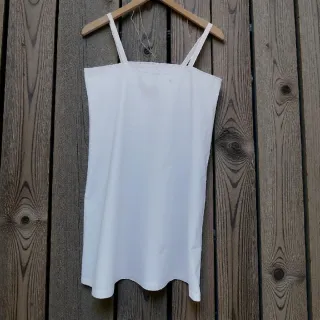 Camisón de algodón  vintage bordado  y encaje