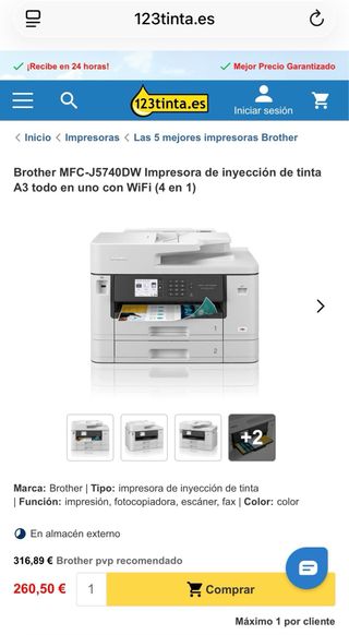 Stampante multifunzione Brother MFC-J5740DW, nuova, A3 A4 WiFi