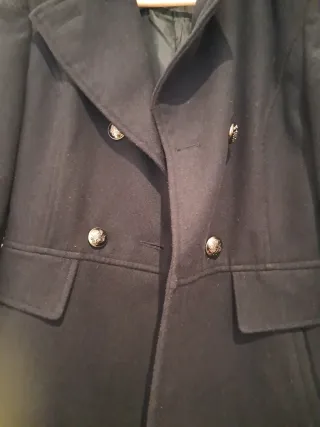 Abrigo paño marino talla S