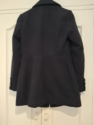 Abrigo paño marino talla S
