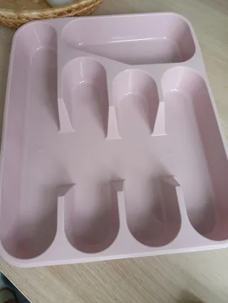 Cubiertera rosa de plástico