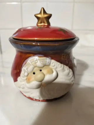 Barattolo Natalizio Babbo Natale con Coperchio.