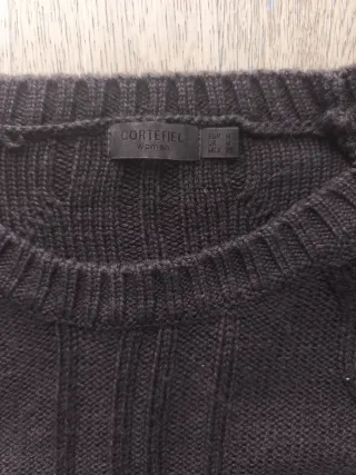 Vestido de punto Cortefiel marrón Talla M