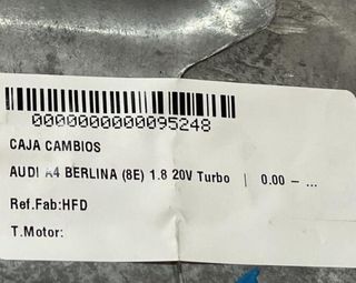Caja audi hfd a4 berlina (8e) 1.8 20v turbo 95248
